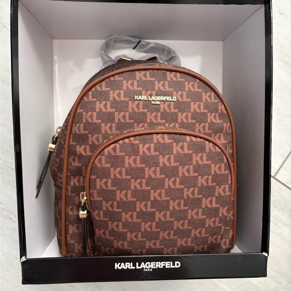 Karl Lagerfeld Brown Backpack